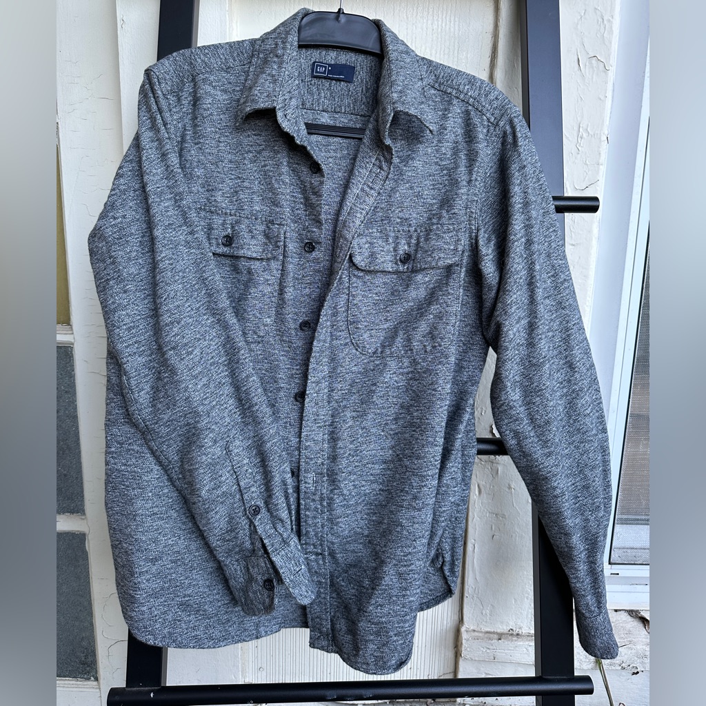 Gray Gap Button Down